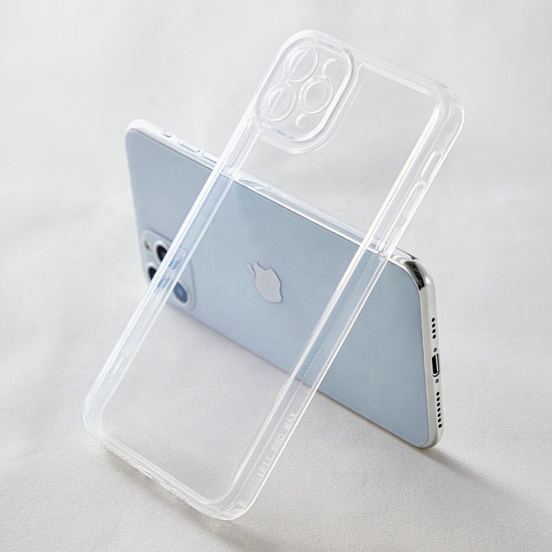 Yellowing-Resistant Slim Soft TPU Clear Transparent Cell Mobile Phone Case For iPhone 15 14 13 12 11 Pro Max 6 7 8 X Plus xr xs