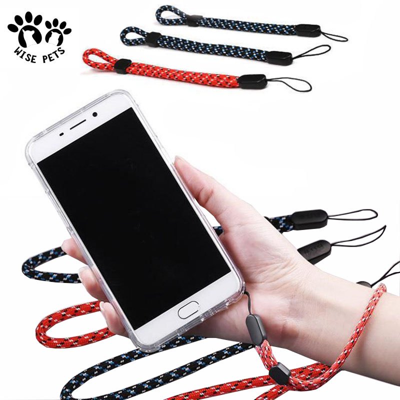 Universal Mix Color Nylon Cell Phone Wrist Straps Adjustable Short Anti-lost Hand Lanyard for USB Camera Car Key Smart Devices
