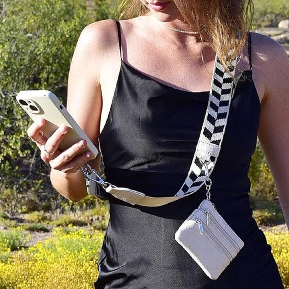 2024 Phone Strap With Zippered Pouch Clip And Go Strap For Phone With Wallet Crossbody Phone Lanyard Crossbody For Women Girls