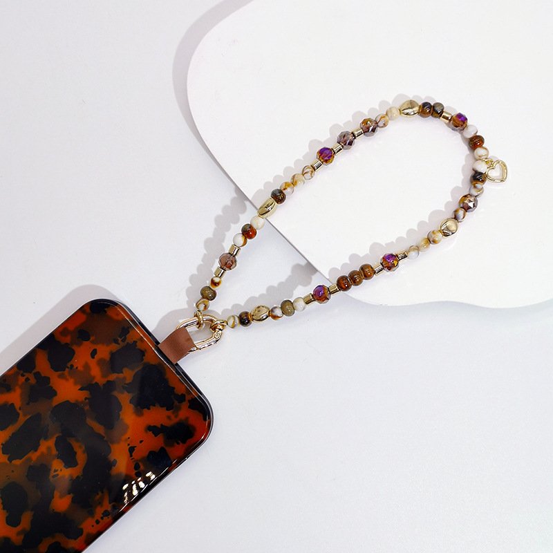 Cross-Border Dragon Fruit color Beaded Mobile phone Lanyard Universal Anti-Fall Mobile Phone Case Pendant Mobile Phone Chain
