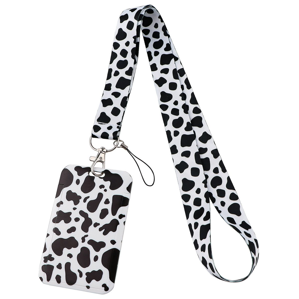 Animal Pattern Zebra Cow Print Lanyard Keychain ID Card Pass Gym Mobile Phone USB Badge Holder Neck Strap Phone Accessories
