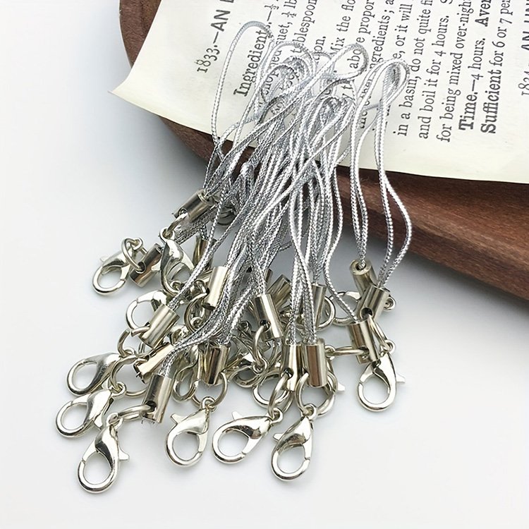 Promotional Gift Polyester Lanyard Single Ring Lobster Clasp Rope Keychains Hooks Mobile Phone Strap Accessories Key Ring
