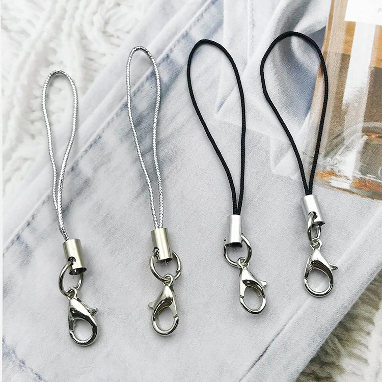 Promotional Gift Polyester Lanyard Single Ring Lobster Clasp Rope Keychains Hooks Mobile Phone Strap Accessories Key Ring