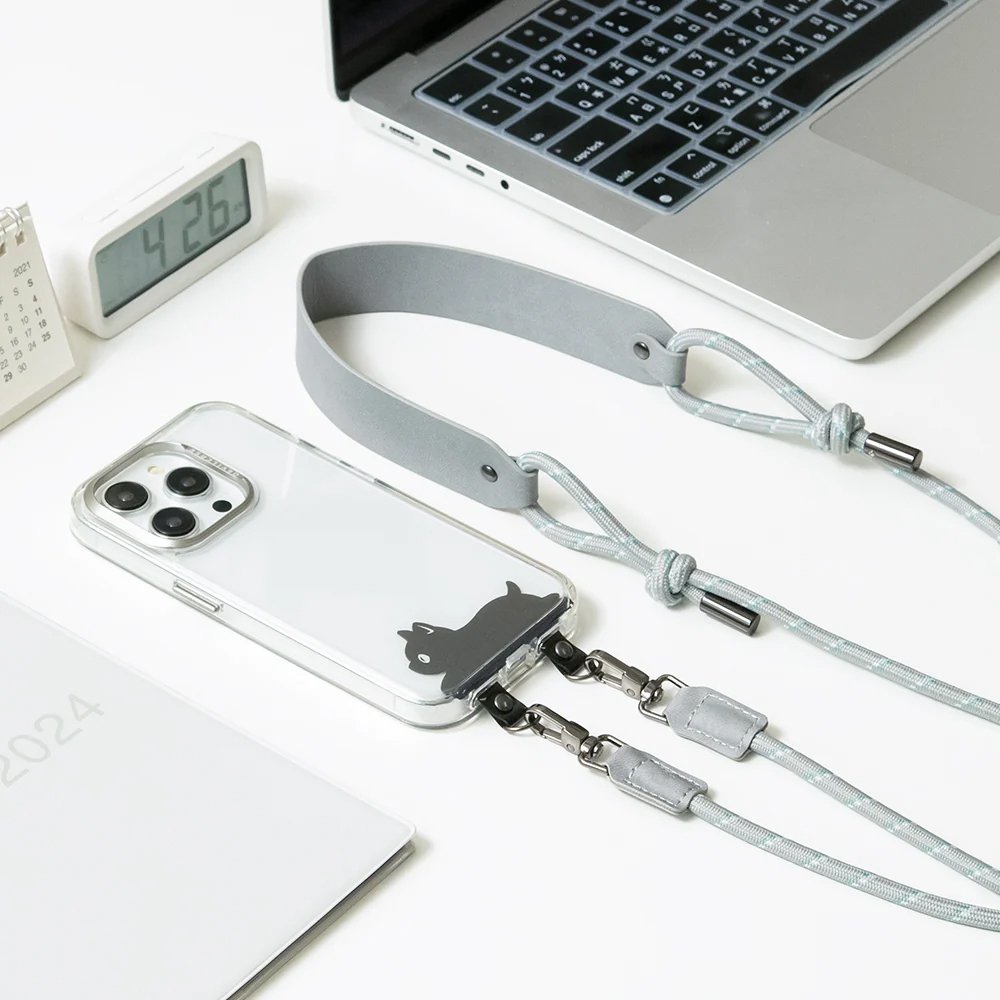 Adjustable double buckle decompression strap, mobile phone lanyard, can be used as camera strap or small bag strap