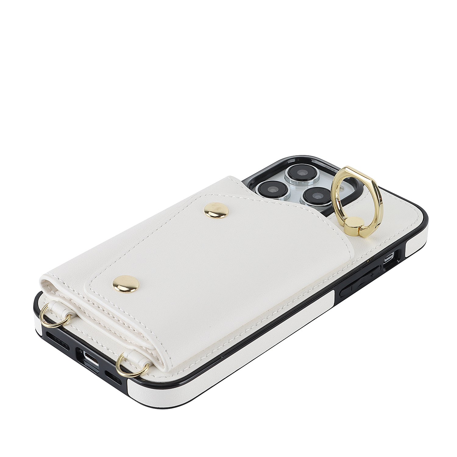 Multifunctional Lanyard Zipper Leather Wallet Case Shockproof Adjusted Strap Phone Back Cover For iPhone 11 12 13 14 15 Pro Max