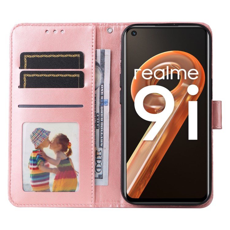 Imprinted Sunflower Stand Magnetic Clasp phone case For Realme 9i for Oppo A36 A76 A96 K10 PU leather phone case bag