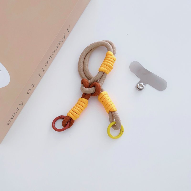 High Quality Short Anti Loss Keychain Adjustable Hand Polyester Woven Colorful Hanging Phone Lanyard Strap For phone and cup
