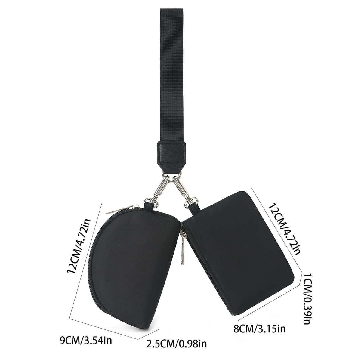 Fashion Cell Mobile Phone Hand Holder Universal Wallet Wristlet Wrist Strap Patch Tether Tab Lanyard with Zipper Pouch Wallet