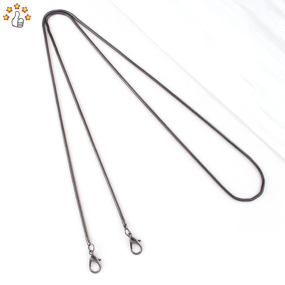 Gold Metallic Cross-body Metal Phone Lanyard Key Chain Mobile Phone Chain Bag Accessories Anti Lost Phone Strap For Women Girls