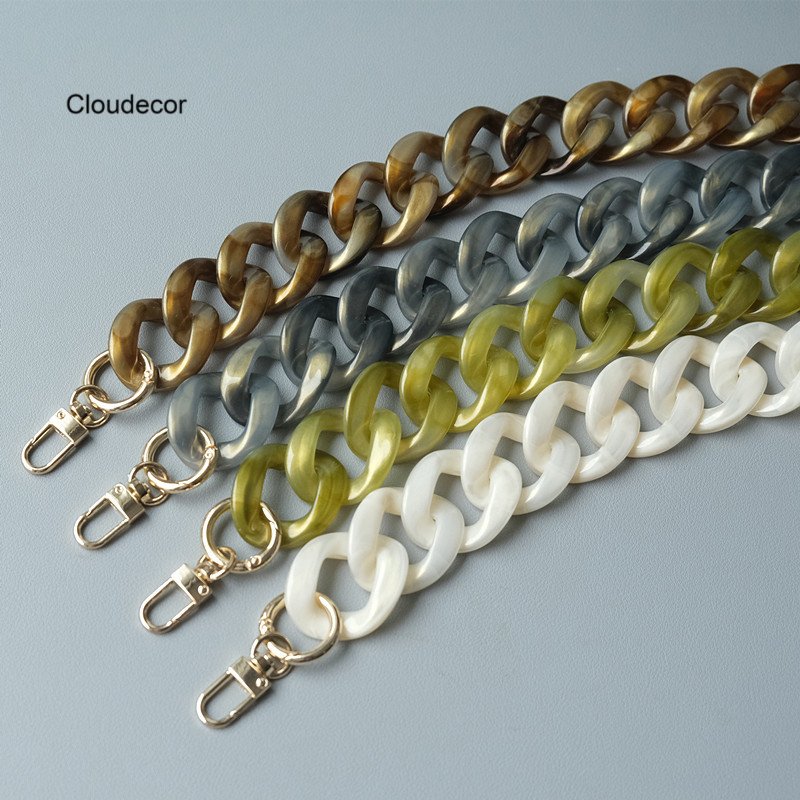 Fancy Acrylic Phone Case Chain DIY Strap Wholesale Woman Mobile Phone Shoulder Bag Strap Thick Acrylic Chain Crossbody Necklace