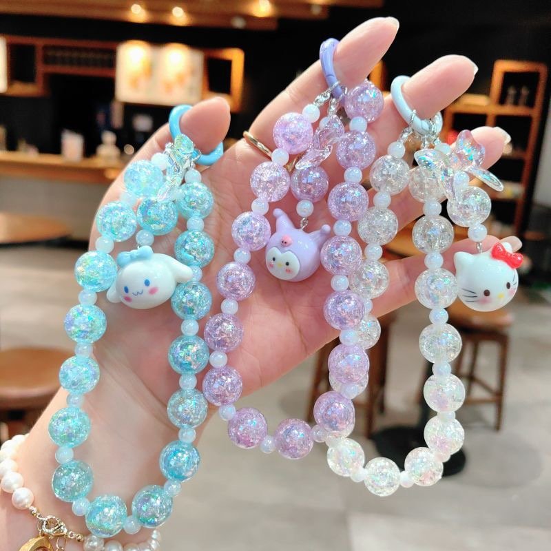 3D Creative Cute Cartoon mobile phone chain Accessories Car Bag Pendant S anrio Kuromi Keychain