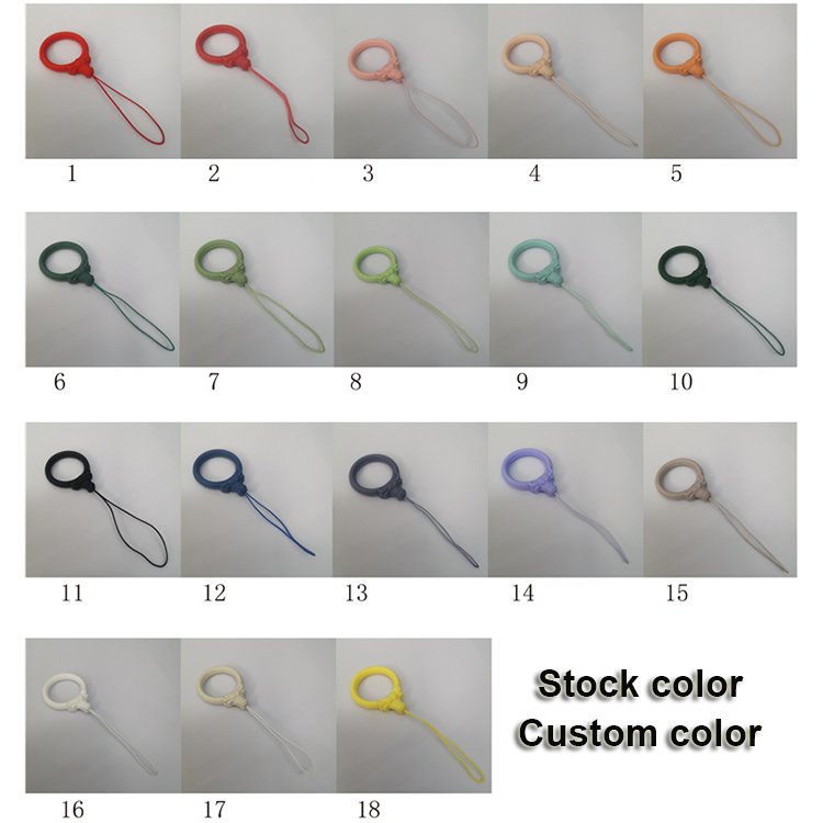 Stock mobile phone accessories short hand wrist mobile phone silicone finger ring strap for cheap promotional gifts