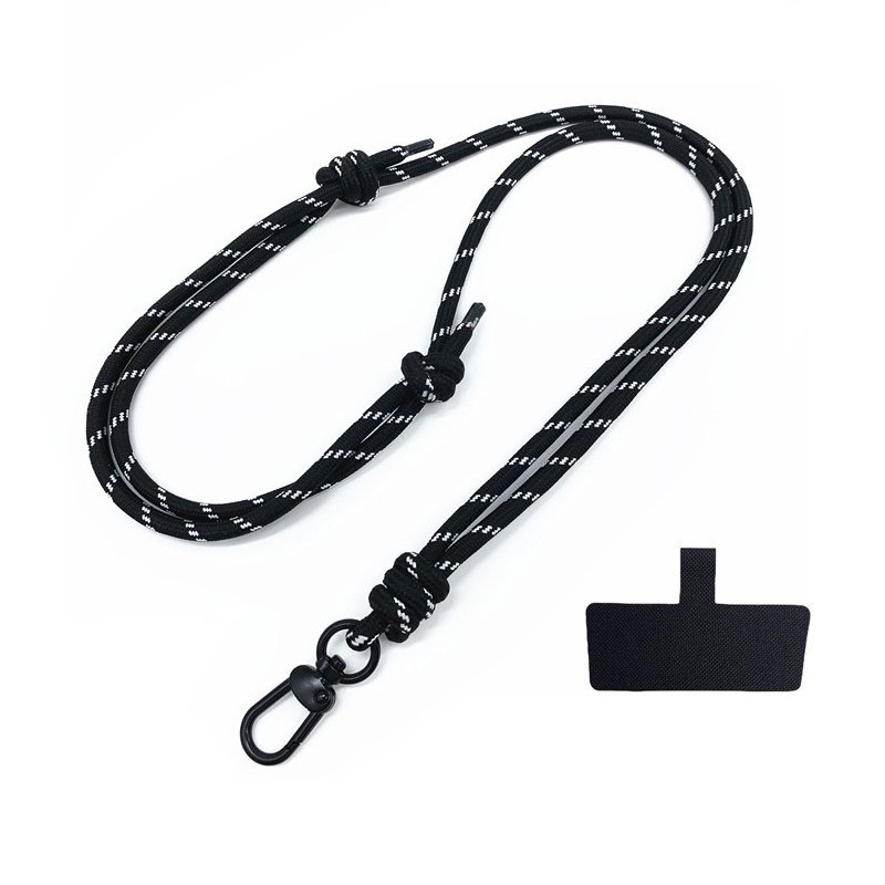 6mm Mobile Phone Crossbody Lanyard With Patch Camera Shoulder Cord Key Anti Loss Rope Adjustable Nylon Cellphone Neck Strap