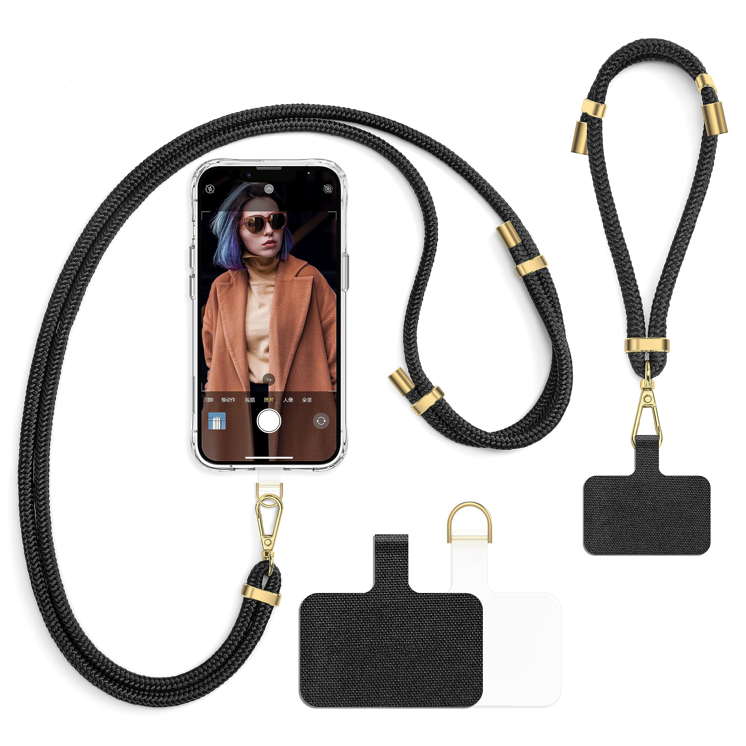 Universal Crossbody Nylon Mobile Phone Strap Adjustable Wrist Phone Lanyard With D Ring Patch Cell Phone Accessories