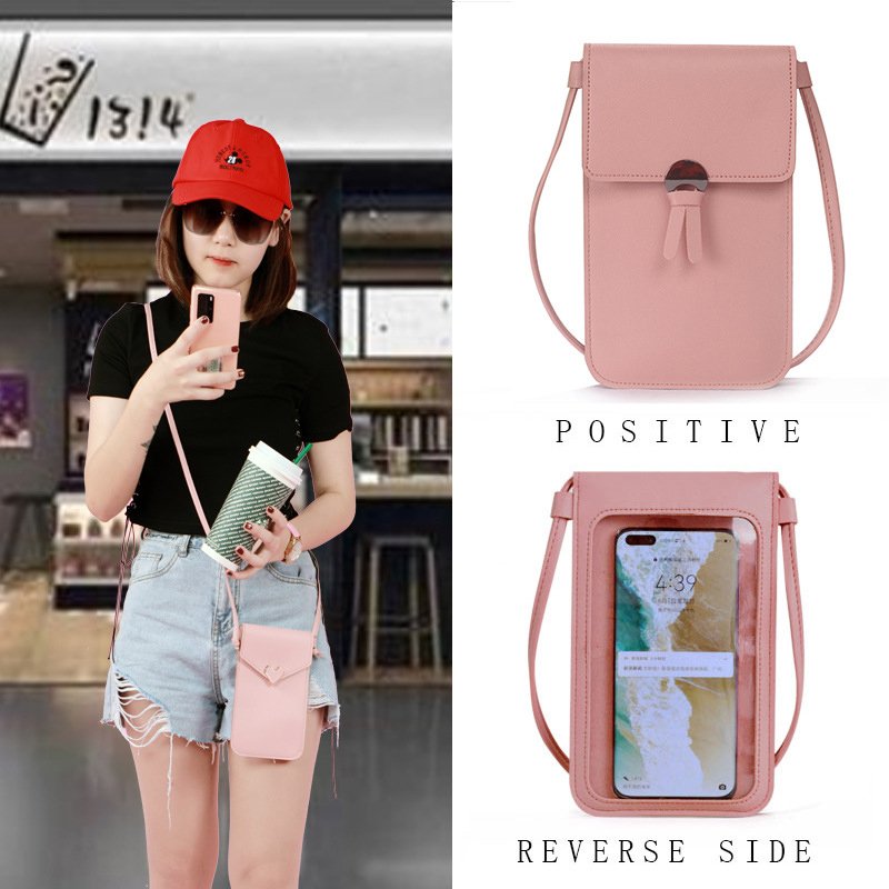 Women Bags Soft Leather Wallets Touch Screen Cell Phone Purse Crossbody Shoulder Strap Handbag Phone Bags for Female