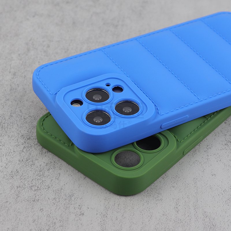 custom luxury phone case tpu shockproof mobile phone case 3d jacket puffer phone case for iphone 16 15 16 12 13 14 pro max