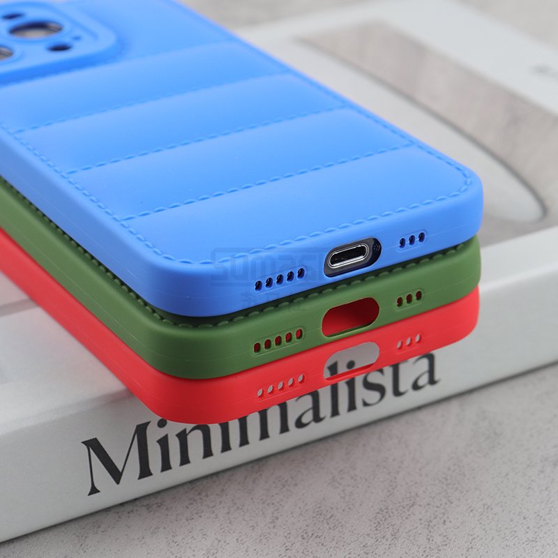 custom luxury phone case tpu shockproof mobile phone case 3d jacket puffer phone case for iphone 16 15 16 12 13 14 pro max