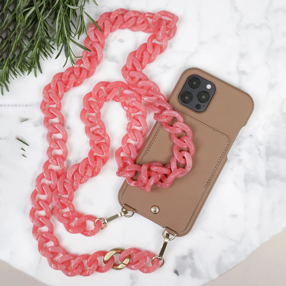 New resin fiber chain mobile phone strap specially designed for smart phones, used for crossbody bag mobile phone strap