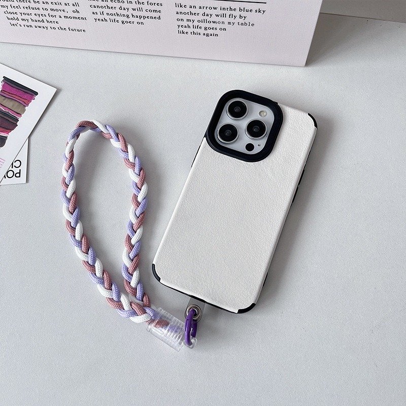 3 Colors Braided Mobile Phone Lanyard Universal Phone Rope Cord Portable Keychain Hands Free Cellphone Wrist Straps