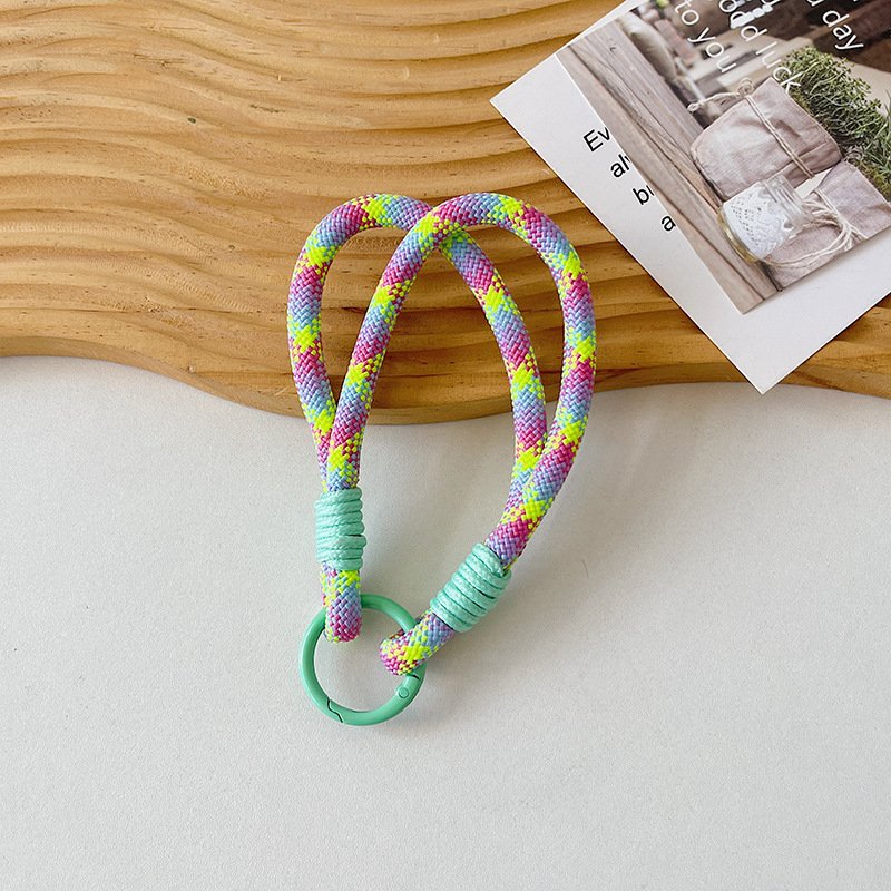 Short Wristband Anti-Loss Key Chain for Men Women Portable Mobile Phone Straps with Hanging Rope Portable Mobile Phone Bowl Rope