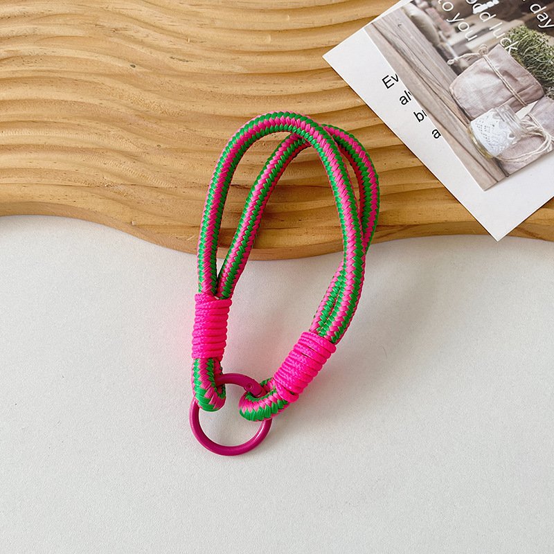 Short Wristband Anti-Loss Key Chain for Men Women Portable Mobile Phone Straps with Hanging Rope Portable Mobile Phone Bowl Rope