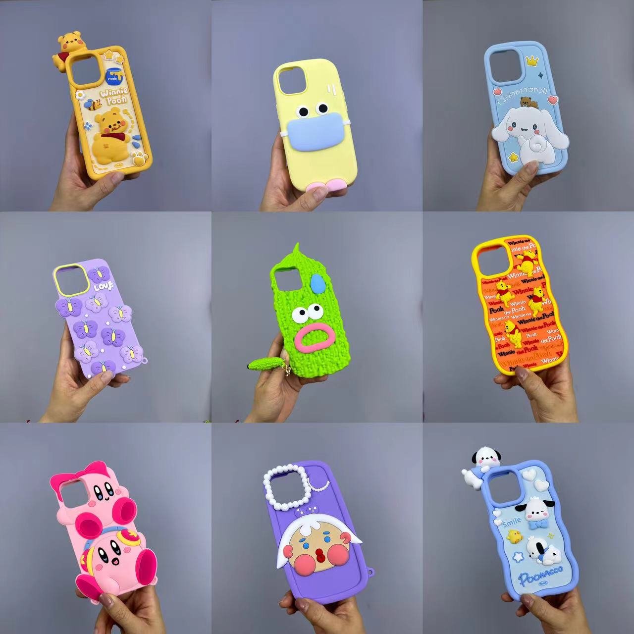 10 non-repetitive Phone cases mystery box Lucky box cute cartoon silicone luxury Leather card holder for iPhone X XR XSmax
