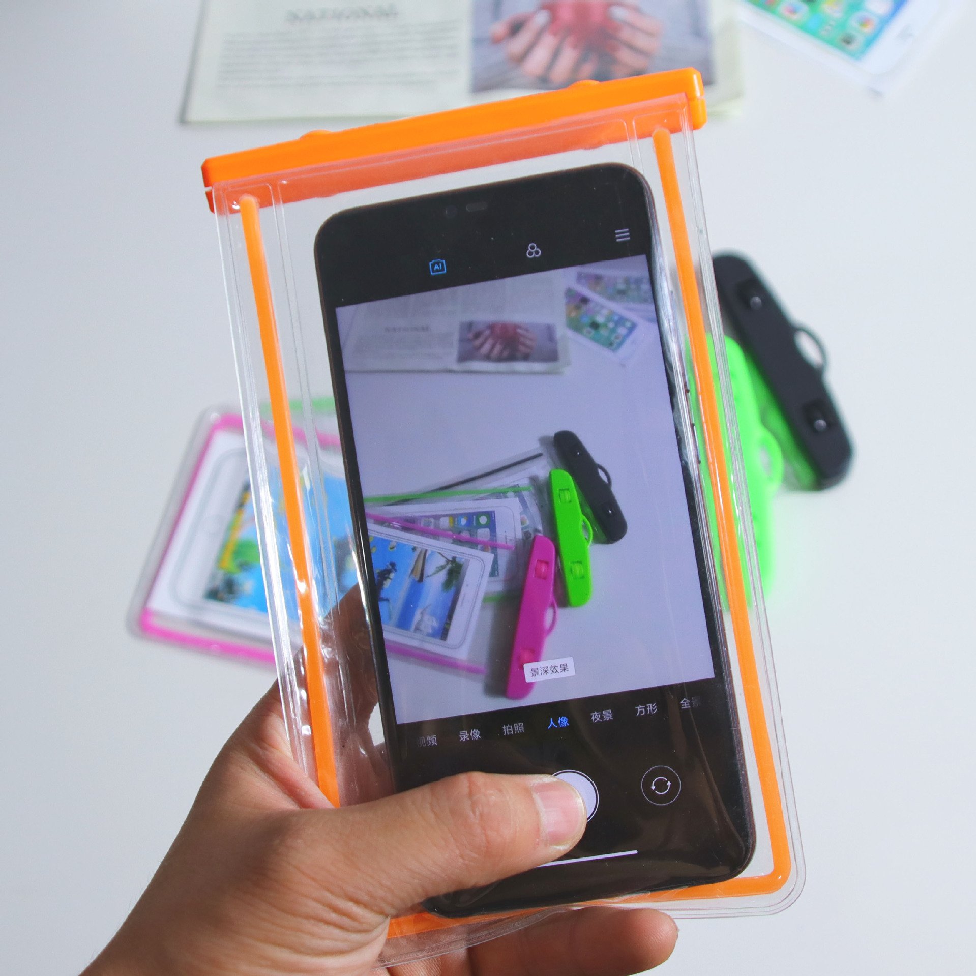 Under 6inch Waterproof Phone Pouch Case Underwater Phone Dry Bag for Iphone