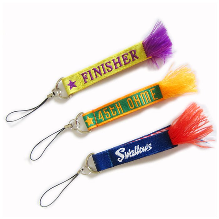 Custom Woven Logo Phone Holder with Short Strap Screen Printing String Lanyard for Mobile Devices