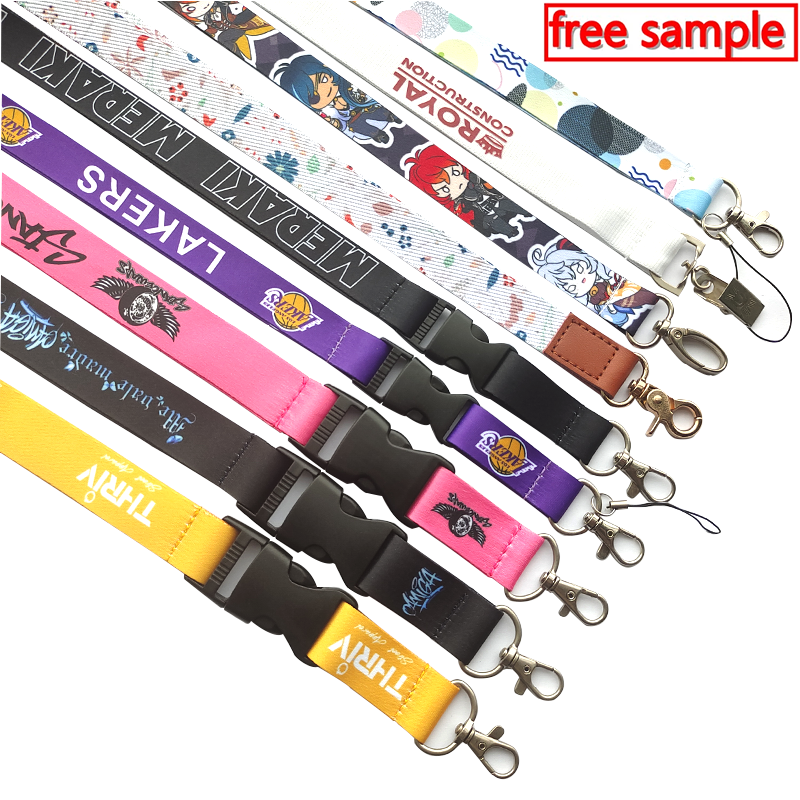 Cheap But High Quality Custom Polyester Lanyard Free Sample Sublimation Logo Printing Neck Strap Personalized Lanyard