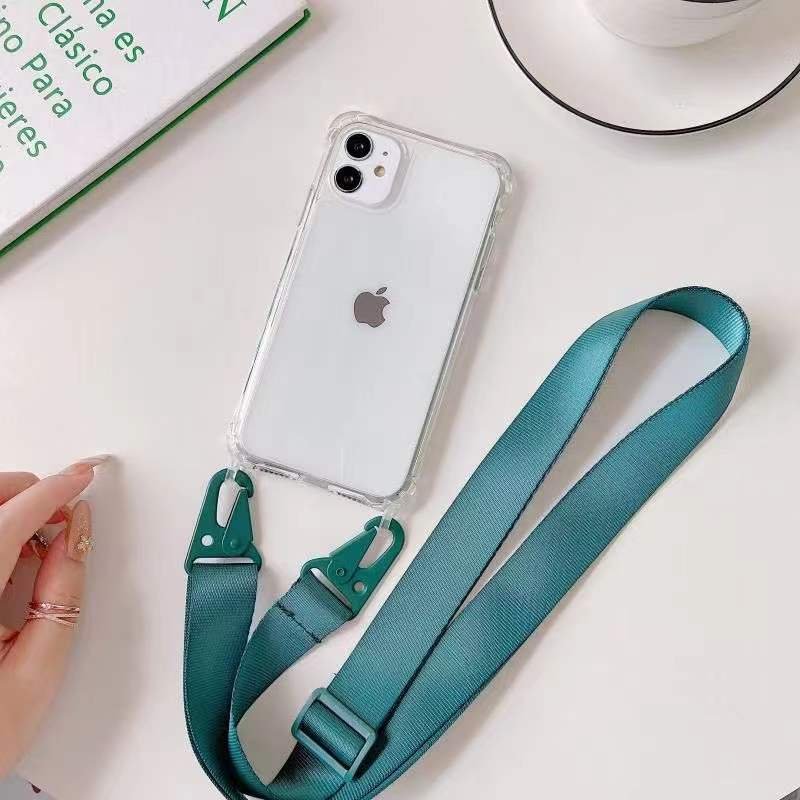 Hot Selling Clear Acrylic Sports Design Phone Case with Strap Lanyard Shockproof Cover iPhone 15 14 13 12 16 Pro Max 8 6 7 Plus