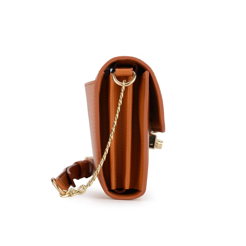 Custom Leather Mobile Phone Strap Bag Crossbody Cell Phone Bag with Metal Hook