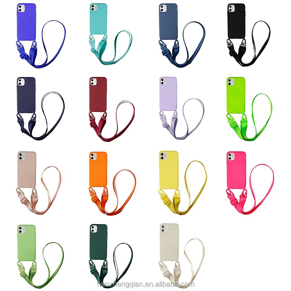 Fashion female crossbody lanyard strap with phone case for iPhone 15 14 13 12 11 pro max 8 6 7 plus phone accessories fit travel