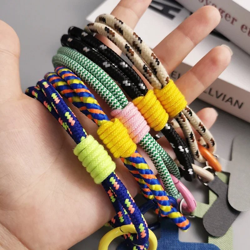 Mobile Phone Lanyard with Two Strands Simple Lanyard Short Wrist Lanyard Anti Loss Card Strip Style Universal Phone Case Strap