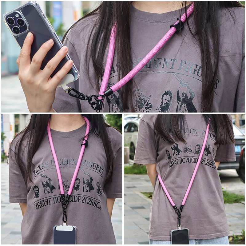 Customize Nylon Adjustable Shoulder Neck Universal Crossbody Patch Phone Lanyards for All Smartphones