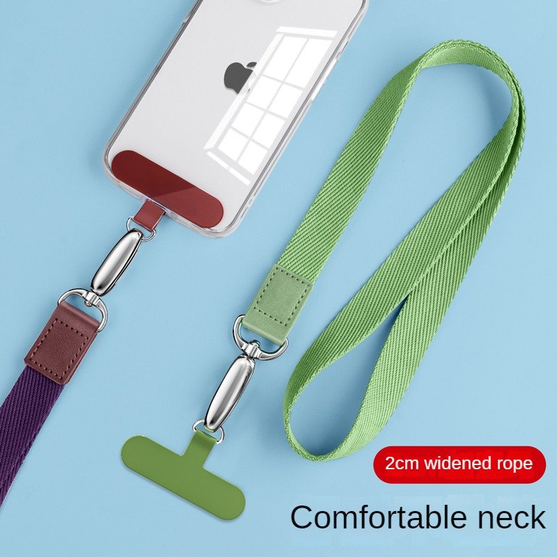 Hot Selling Phone Lanyards Custom Nylon Woven Crossbody Cellphone Lanyard with Phone Patch Mobile Phone Straps