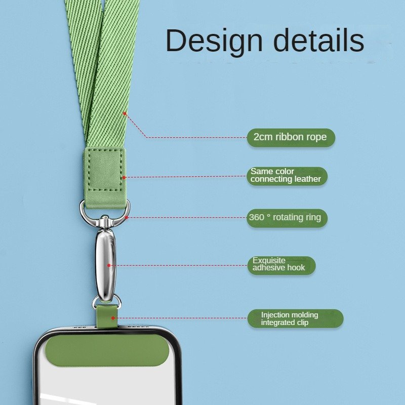 Hot Selling Phone Lanyards Custom Nylon Woven Crossbody Cellphone Lanyard with Phone Patch Mobile Phone Straps