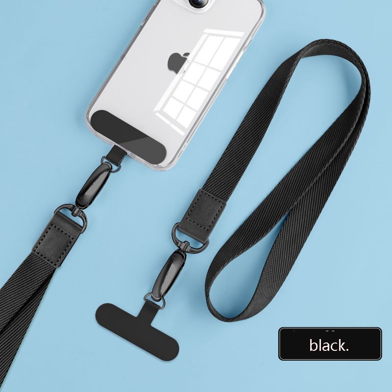 Hot Selling Phone Lanyards Custom Nylon Woven Crossbody Cellphone Lanyard with Phone Patch Mobile Phone Straps