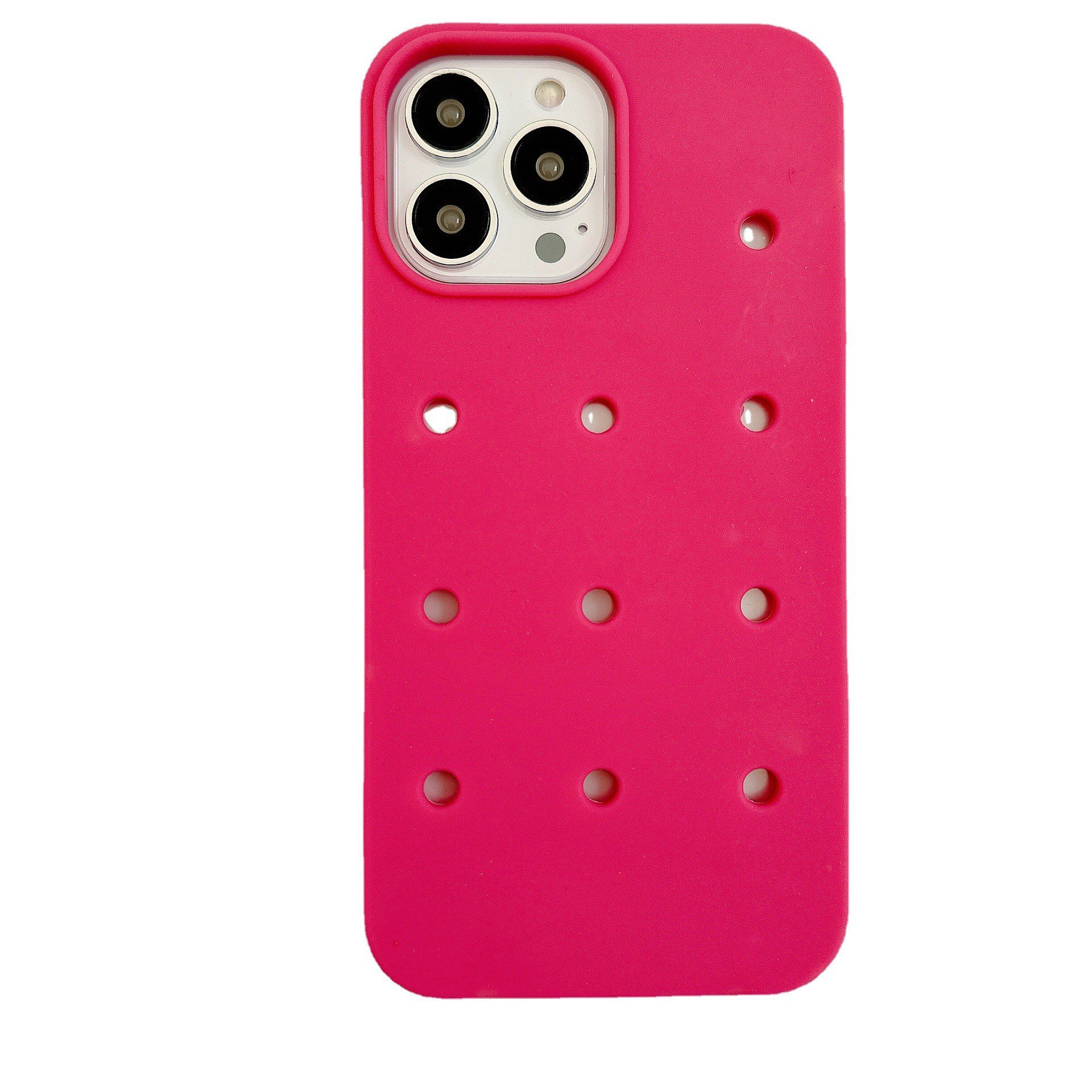 Creative Hole shell DIY buttonhole for Phone15pro14 13 12 11 Case 11 Korea 13 Silicone for women