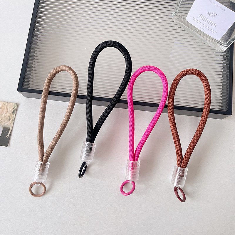 Wholesale Custom Short Nylon Lanyard Polyester Cell Phone Accessories mobile phone straps Keychaim for mobile phones