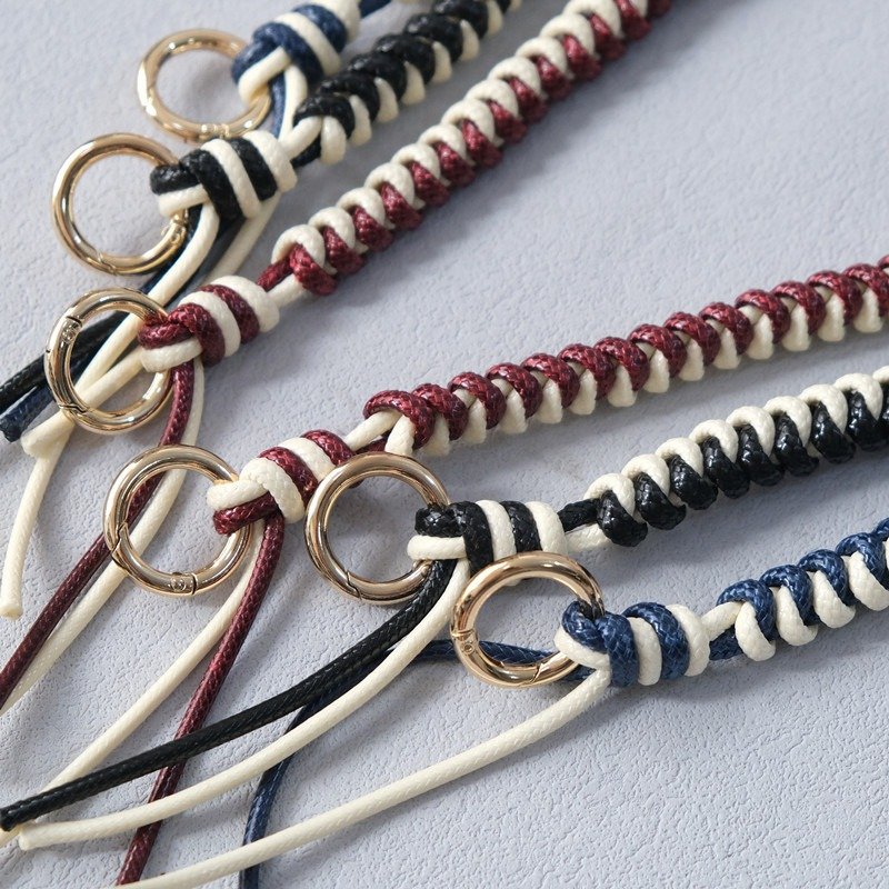 Versatile Long Wax Cord Bag Strap Handbag Bag Accessory Handmade Braided Hand-Held Mobile Phone Case Lanyard Shoulder Strap 65cm