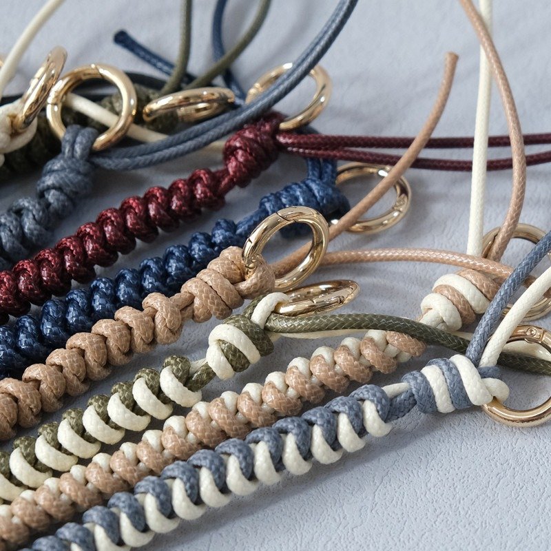Versatile Long Wax Cord Bag Strap Handbag Bag Accessory Handmade Braided Hand-Held Mobile Phone Case Lanyard Shoulder Strap 65cm