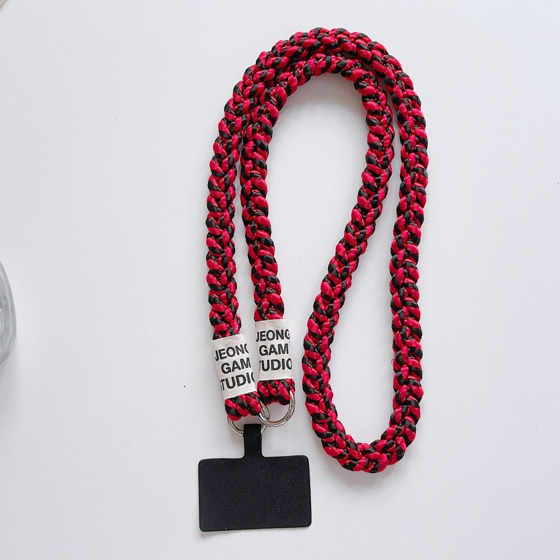 Braided Hemp Rope Strap Crossbody Lanyard Necklace Bracelet Keyring Purse Backpack Charm Crochet For iPhone For Samsung