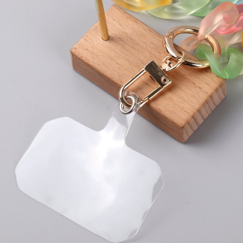 Fashion Personality Cute Girl Bag Chain Candy Colored Frosted Transparent Custom Length Long Necklace Hanging Mobile Phone Chain