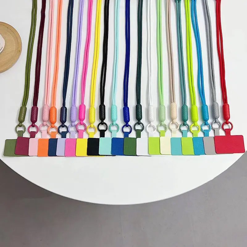 Adjustable Mobile Phone Crossbody Necklace Holder Colorful Cell Phone Holder Lanyard Straps Patch