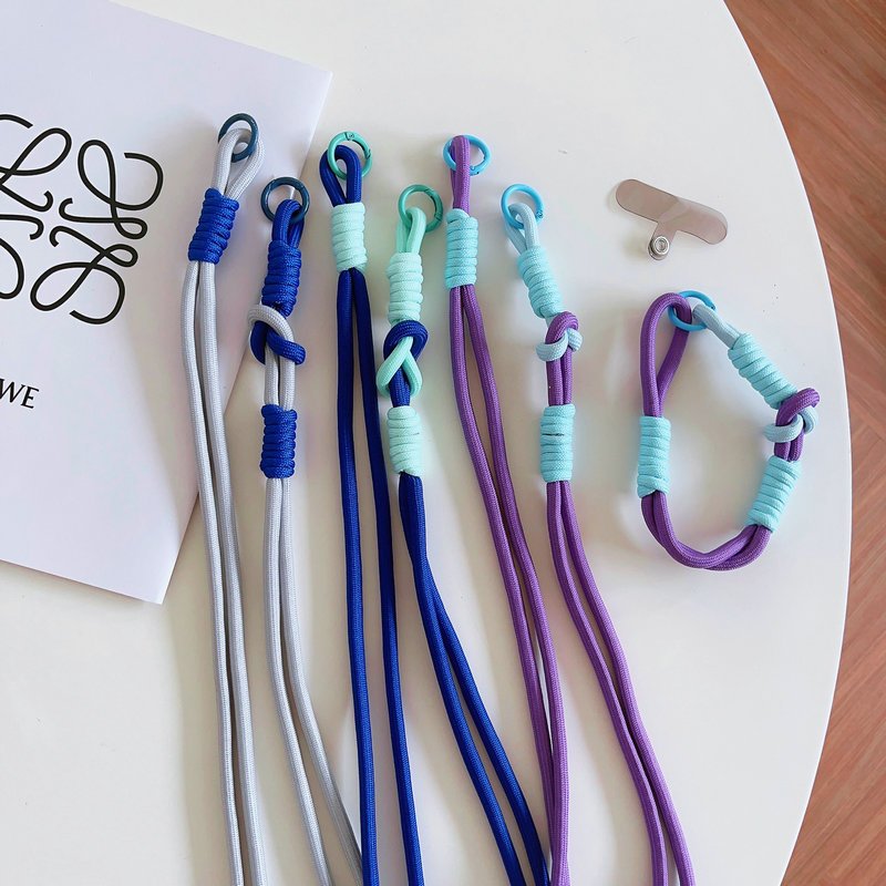 Colourful Universal Phone Lanyard Nylon Keychain Strap Anti-Lost Crossbody Cord Neck Strap Mobile Phone Lanyard