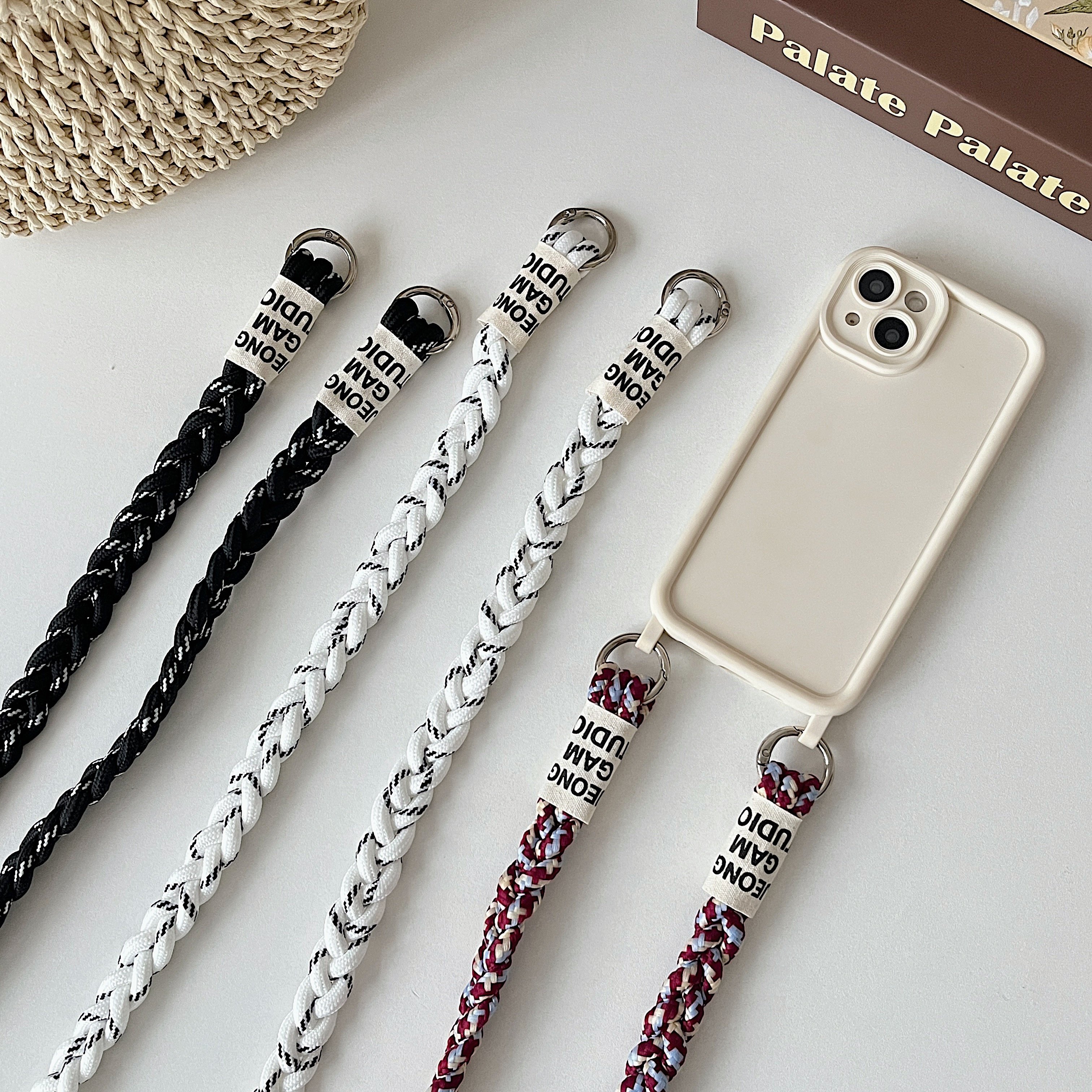 Adjustable Detachable Neck Cord Outdoor Universal Crossbody Strap with Card Clip Polyester Phone Lanyard for Mobile Phone Case
