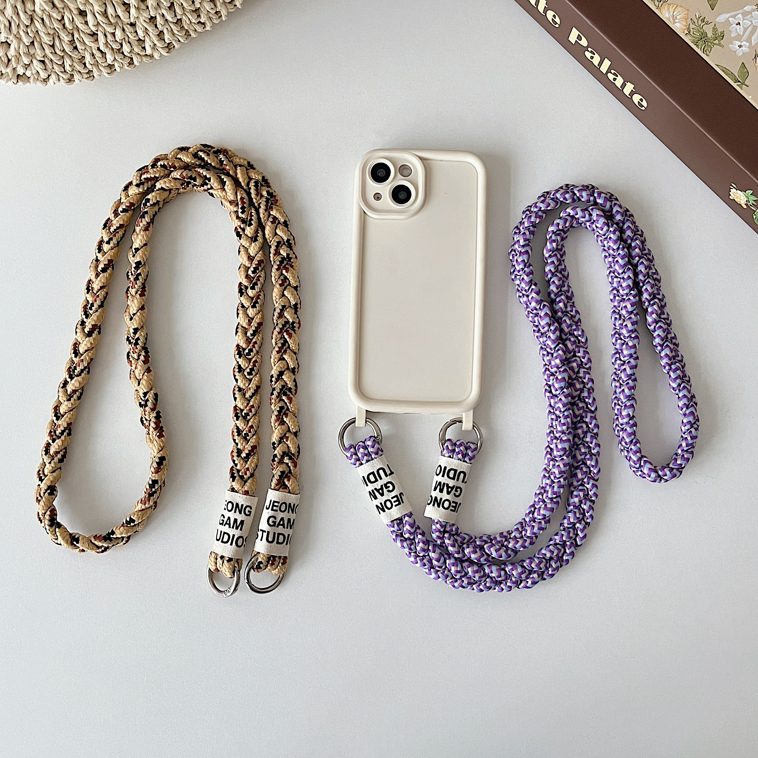 Adjustable Detachable Neck Cord Outdoor Universal Crossbody Strap with Card Clip Polyester Phone Lanyard for Mobile Phone Case