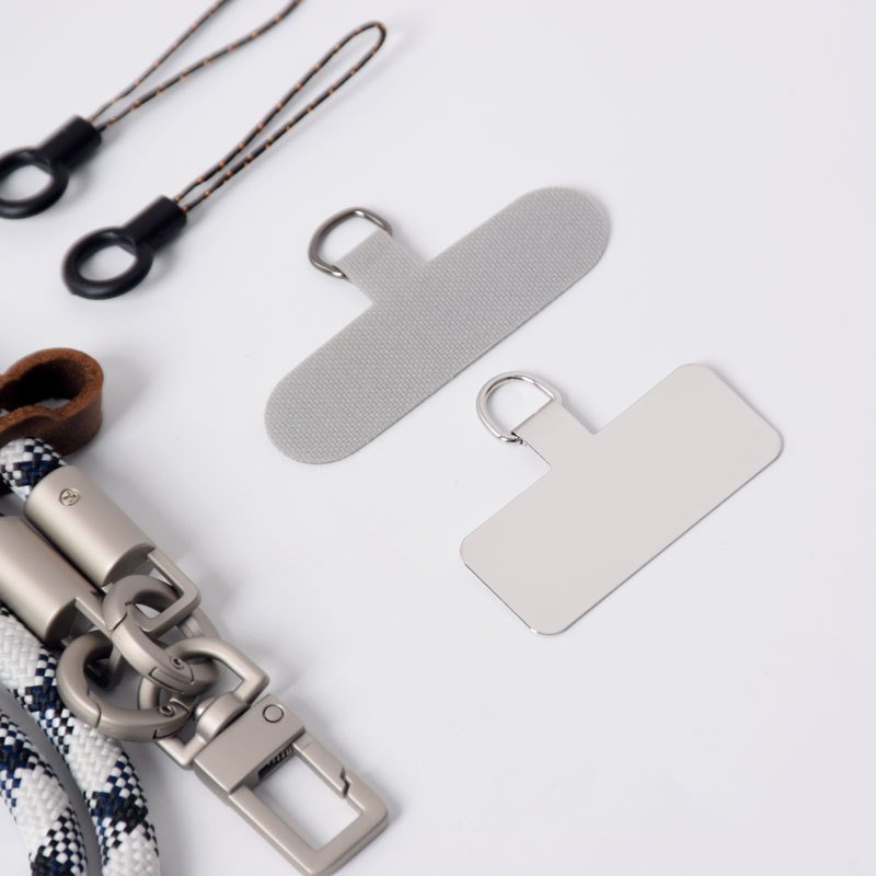 luxury custom crossbody adjustable nylon mobile phone camera wrist chain charm straps necklace lanyard with patch