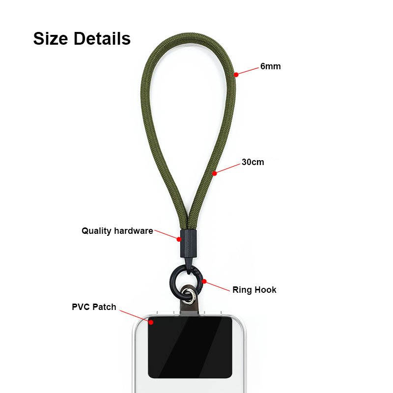 6mm Short Mobile Phone Lanyard Smartphone Strap Pendant Small Outdoor Patch For Phone Cases Bracelet Cell Phone Strap