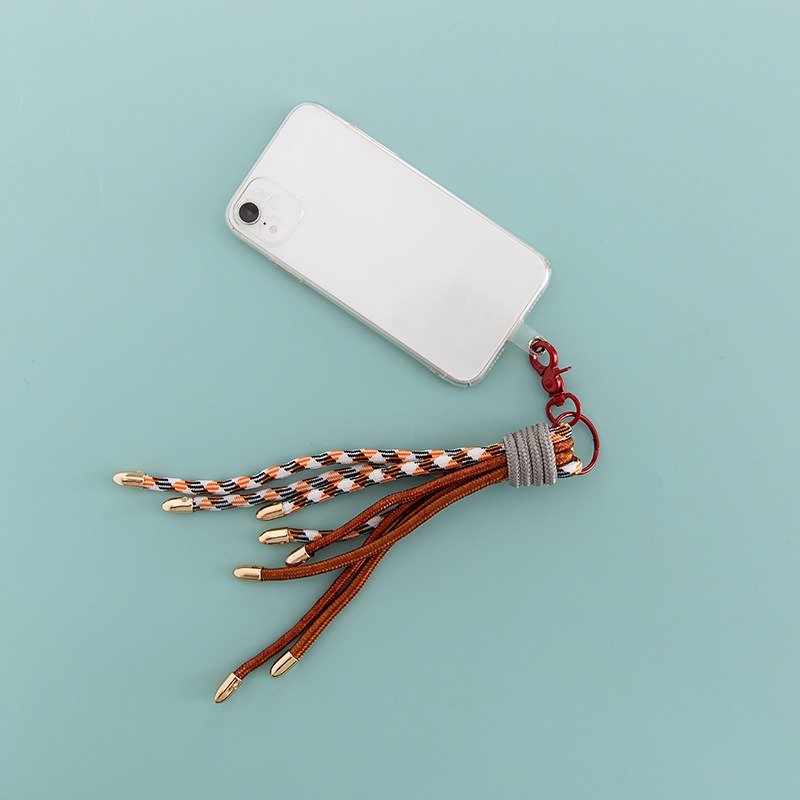 Bohemian Nylon Bag Charm Smartphone Knot Strap Mixed Color Mobile Holder Rope Phone Strap Key Phone Case Cord Charm Lanyard 30cm